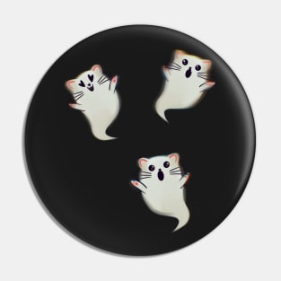 Spooky Cute Ghost Cats Pin