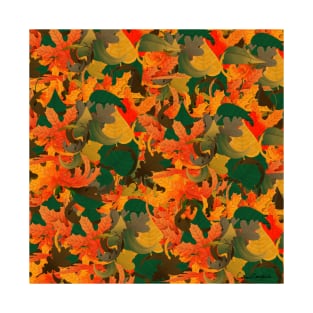 Falling Leaves Pattern for Autumn T-Shirt