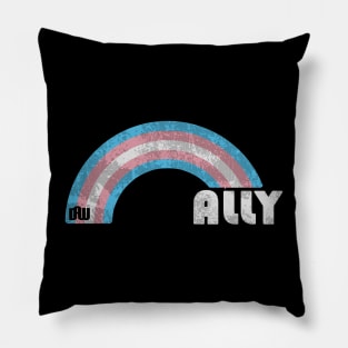 Grunge Transgender Pride - Ally Pillow