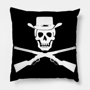 Cowboy Jolly Roger Flag Pillow