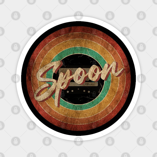 Spoon Vintage Circle Art Magnet by antongg