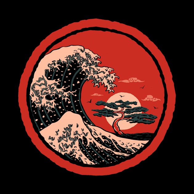 Sunset Wave Bonsai by thewizardlouis