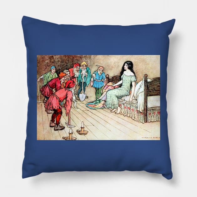 Snowdrop - Warwick Goble Pillow by forgottenbeauty