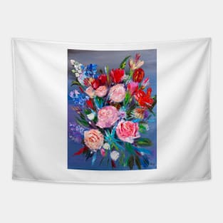 Pink Roses Tapestry