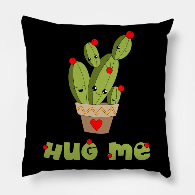 Cute Kawaii Cactus Hug Me Pillow by Gorilla Designz