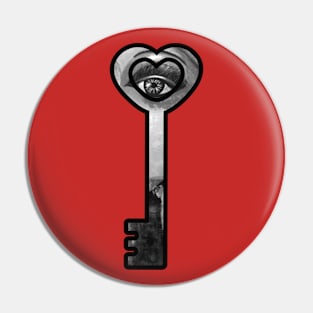 Cool Key to heart Pin