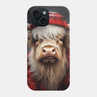 The Santa Highland Cow 🐄🎅 Phone Case