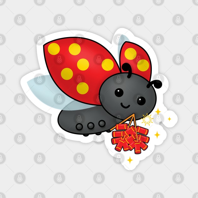 Chinese New Year Ladybug Magnet by HolidayBug