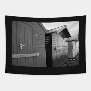 Traditional wooden beach huts Tapestry