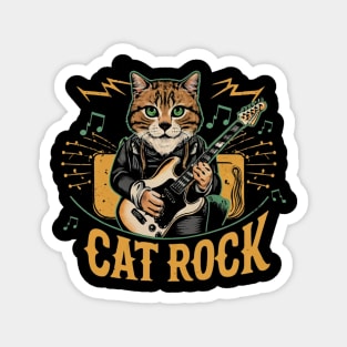 Cat rock Music Magnet