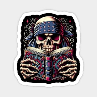 skeleton reading death note Magnet