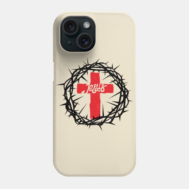 Crown of thorns, Jesus cross Phone Case by vita5511tees