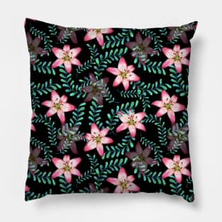 Lilies and Leaves Pillow