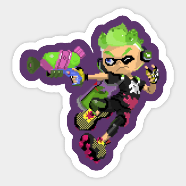 splatoon pixel splatoon sticker