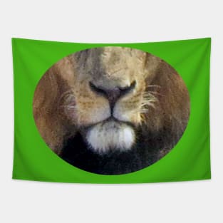 Lion Oval Tapestry