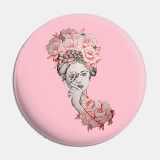 Roses and women Pin
