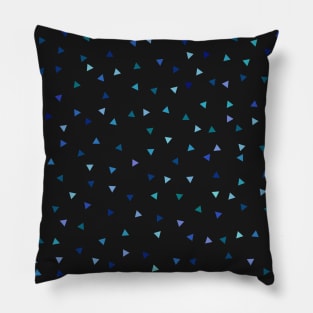 blue triangles minimalist print Pillow