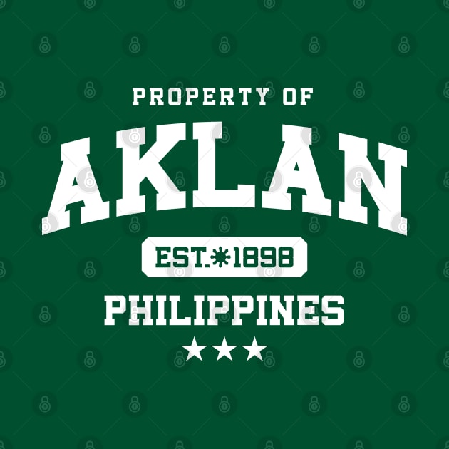 Aklan - Property of the Philippines Shirt (WHITE) by pinoytee