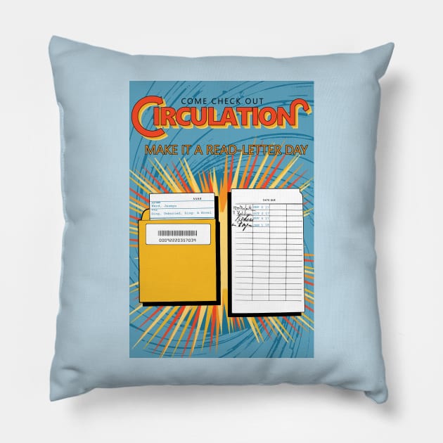 Library Circulation Poster Pillow by alexp01