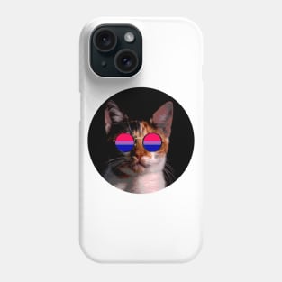 Cute Cat with Glasses Flag Phone Case