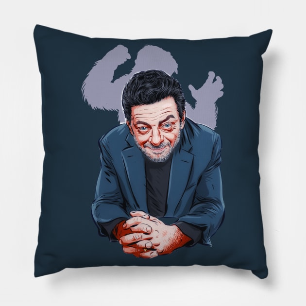 Andy Serkis - An illustration by Paul Cemmick Pillow by PLAYDIGITAL2020