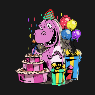 Dinosaur Birthday Party For A 7 Year Old T-Shirt