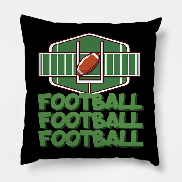 Football football football Pillow by maxcode