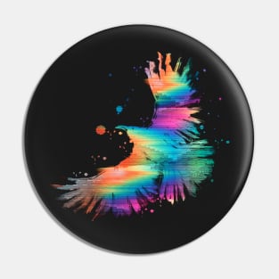 Glitch Crow Pin