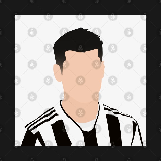 Álvaro Morata Minimalistic Face Art by GotchaFace