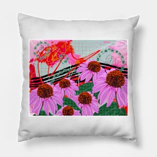 Symphony with Coneflowers Pillow