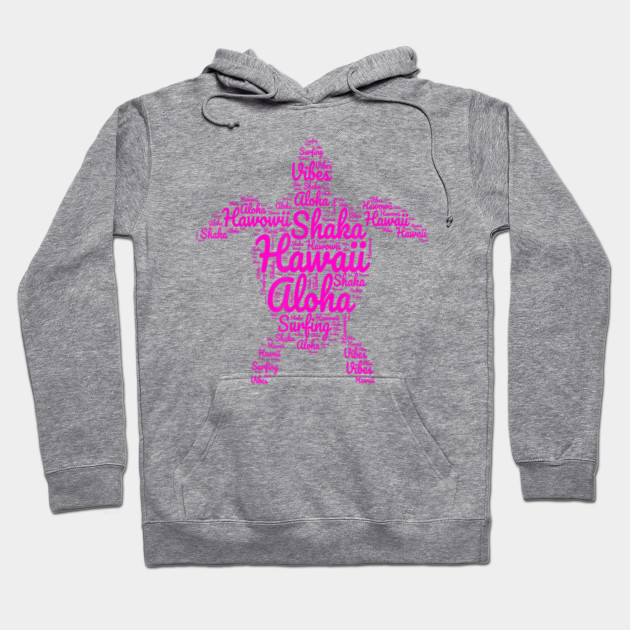 pink aloha hoodie