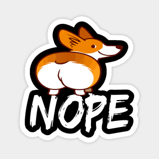 Nope - Corgi (15) Magnet