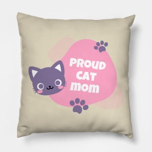 Proud Cat Mom Mother's Day Pillow