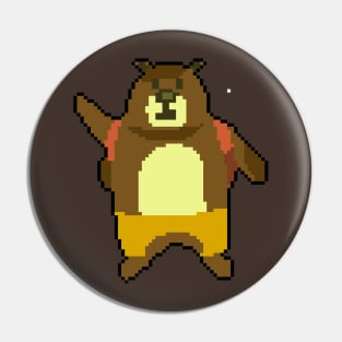 Bear Necessities: Pixel Art Bear Design for Nature-Inspired Fashion Pin