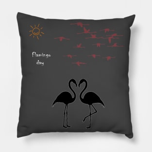 Flamingo Day Pillow