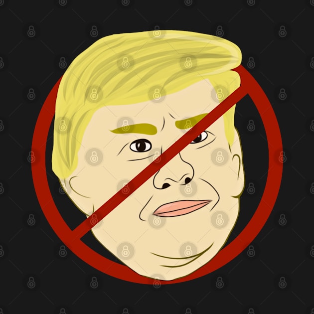 Anti trump face illustration by Bakr