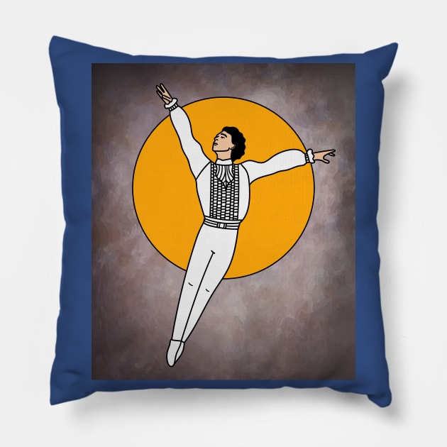 Dancing Ballerina Ballet Figures Pillow by flofin