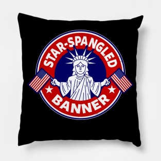 Star-Spangled Banner 4th Of July Independence Day Slogan Pillow