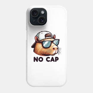 Capybara Meme Funny No Cap Pun Joke Phone Case