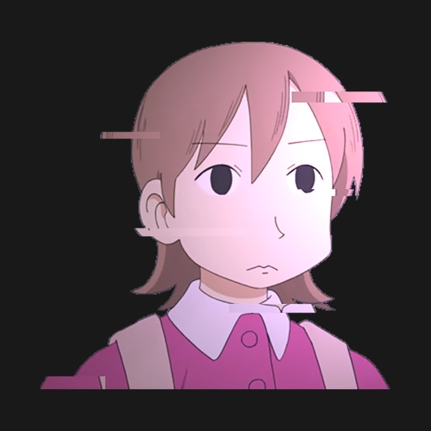 Nichijou glitch art by dumbvaporwave