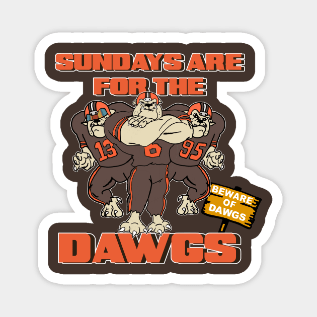 Sundays Are For The Dawgs Magnet by InkStreet Tees