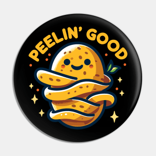 Peelin' Good | Funny cute potato puns | Potato feeling good | funny puns Pin