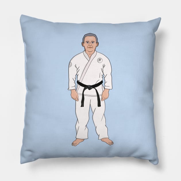 Black Belt Grandpa Dad Pillow by DiegoCarvalho