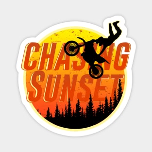 Chasing Sunset on a Dirtbike Magnet