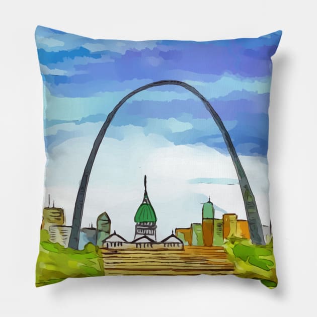 Saint Louis Arch Pillow by WelshDesigns