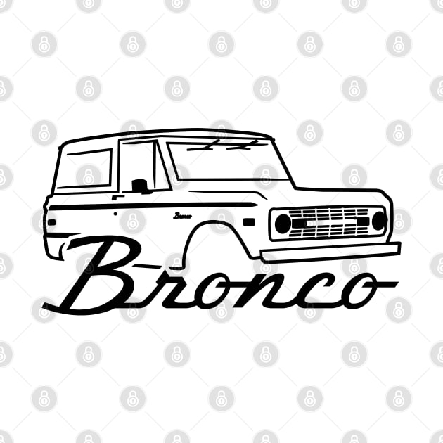 1966-1977 Ford Bronco Black With Logo by The OBS Apparel