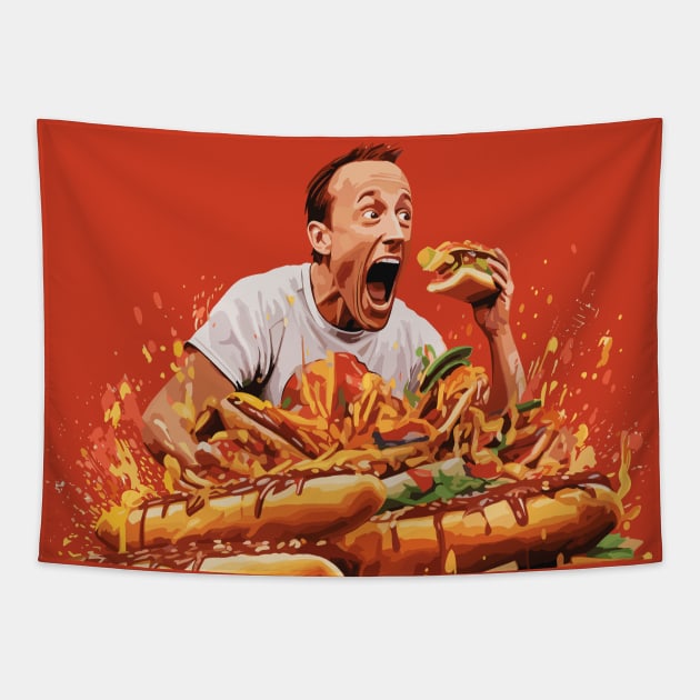 Joey Chestnut Tapestry by siriusreno