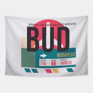 Budapest (BUD) Airport Code Baggage Tag Tapestry