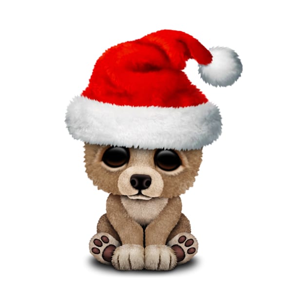 Baby Bear Wearing a Santa Hat by jeffbartels