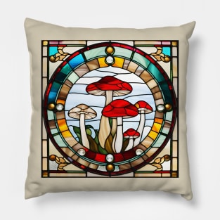 Gilly Mushroom Stained Glass Pillow
